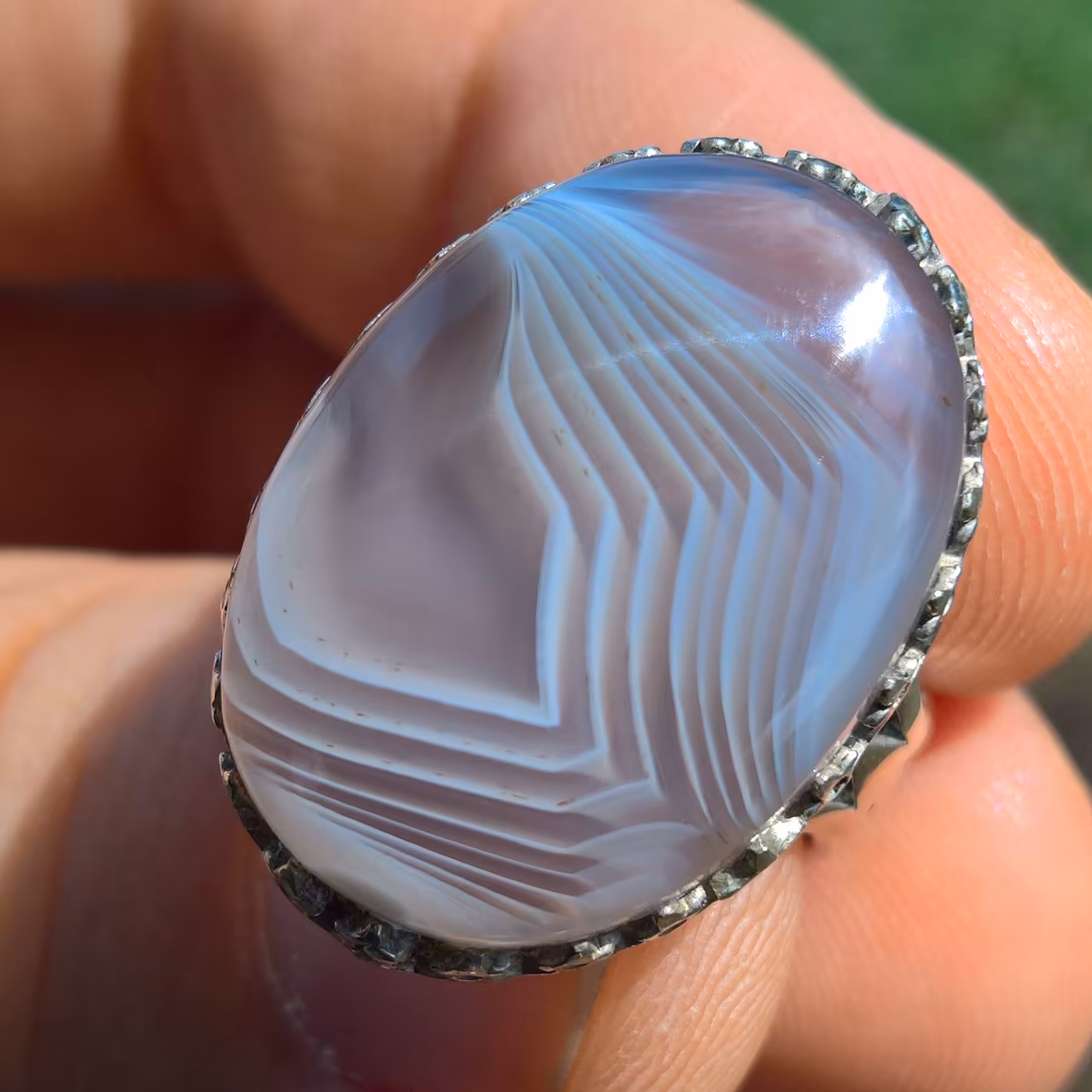 انگشتر نقره مردانه نگین عقیق سلیمانی