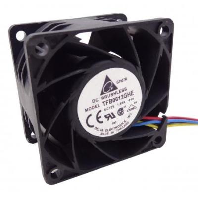 جت فن بلبرینگی 12V-168A سایز 6x6x38 مارک DELTA مدل TFB0612GHE