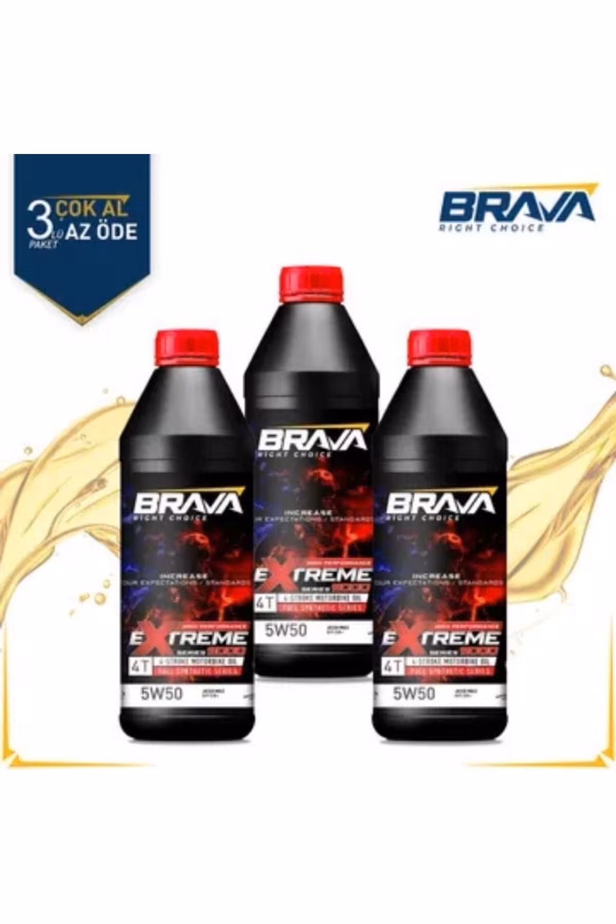 روغن و مکمل موتور شدید 9000 4T 5W50 Brava