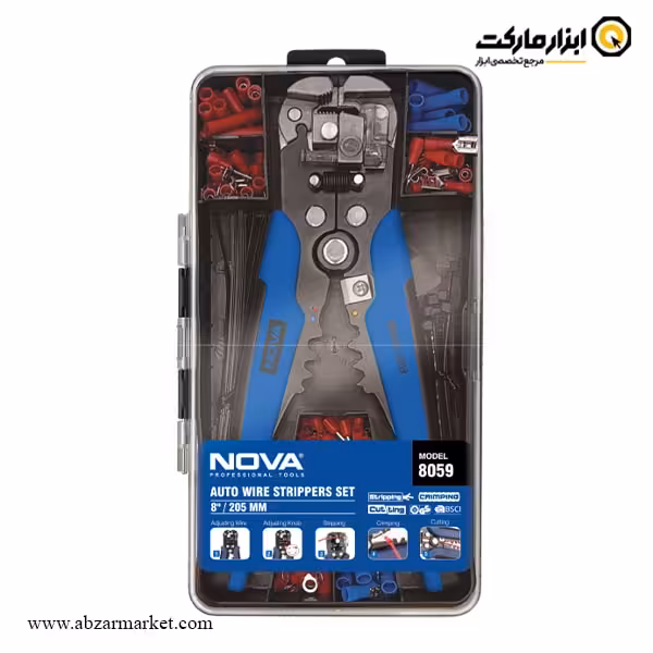 سیم لخت کن اتوماتیک چند کاره نووا 8 اینچ مدل 8059