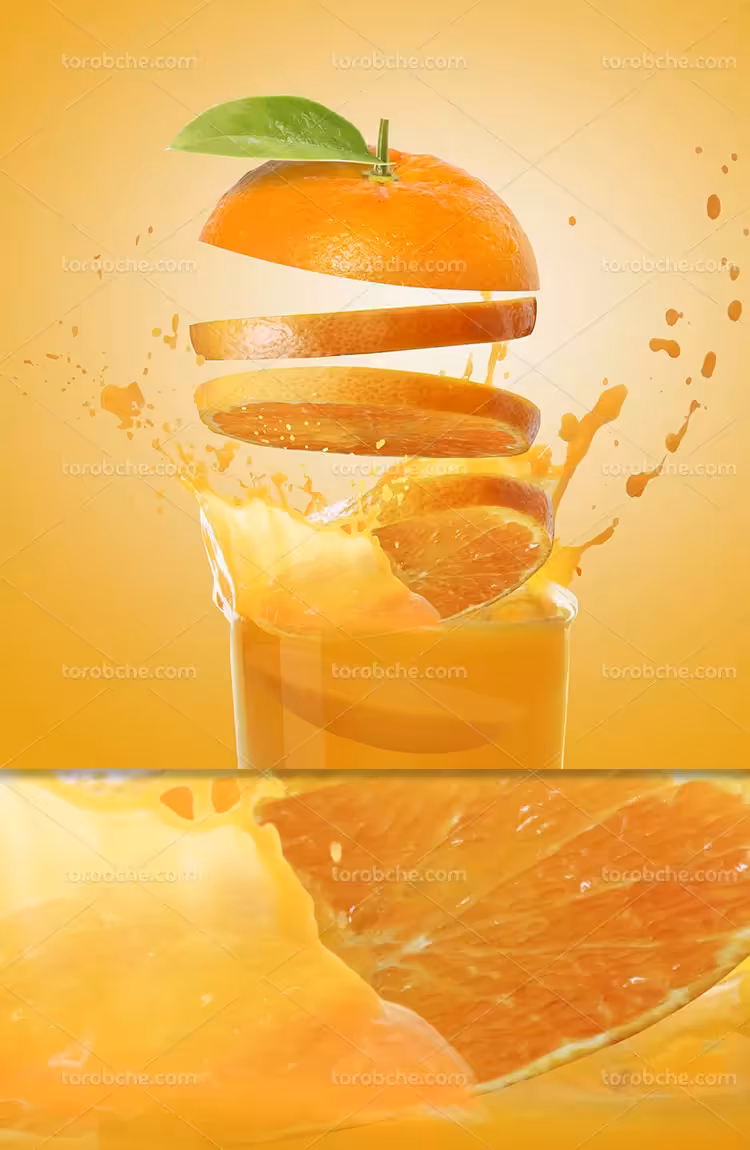 عکس آبمیوه پرتقال با کیفیت | گرافیک با طعم تربچه