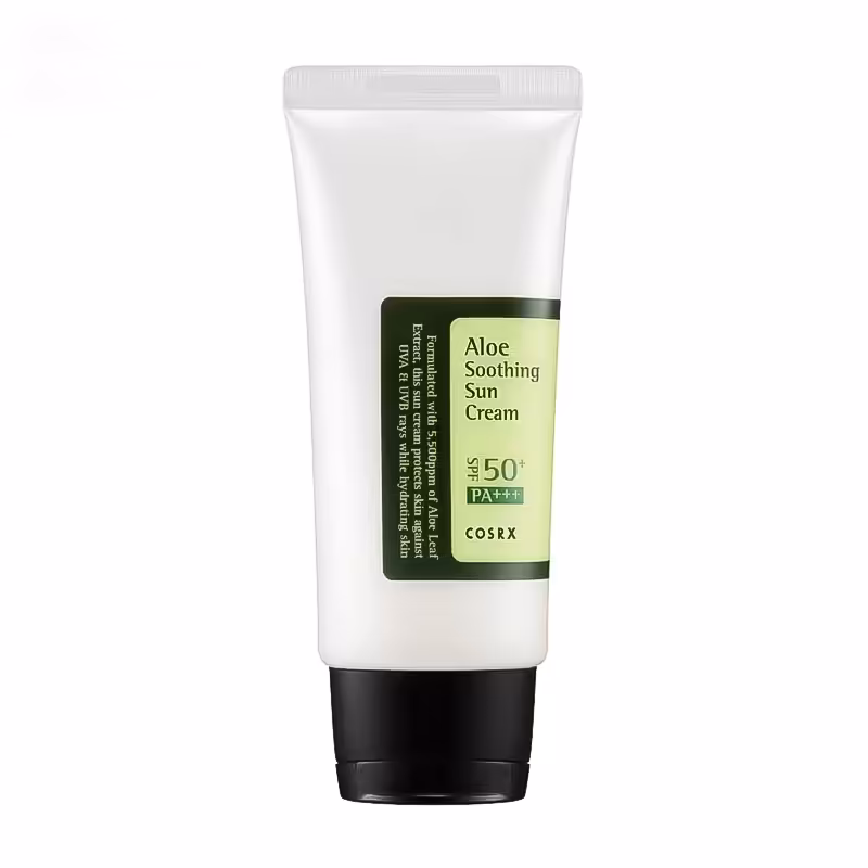 کرم ضد آفتاب تسکین دهنده آلوئه ورا کوزارکس با SPF50 حجم 50 میلی لیتر