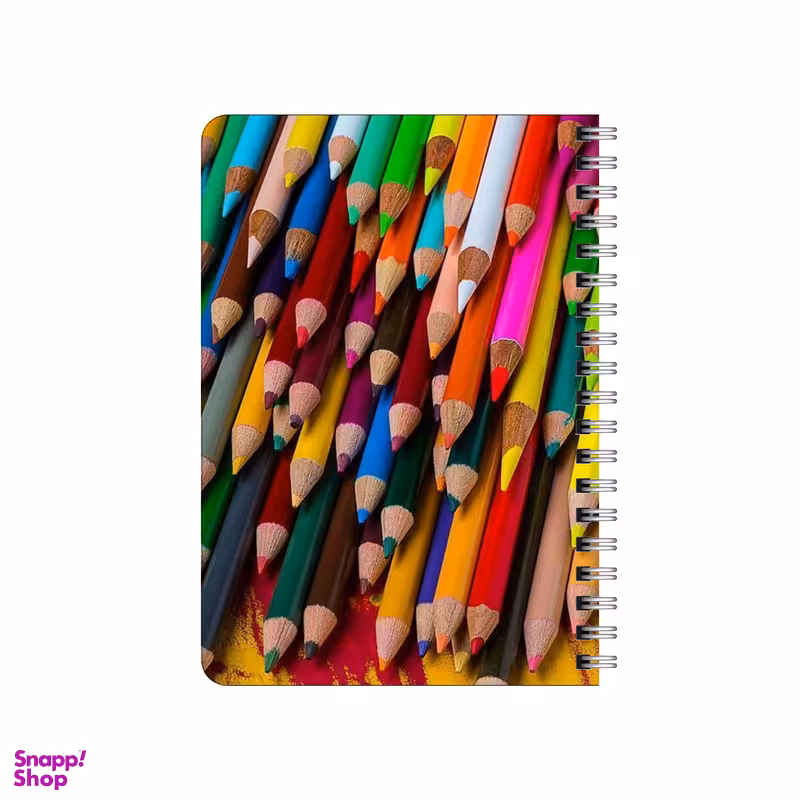 دفترچه یادداشت بامبیلیپ مدل چوبی طرح پترن مداد رنگی کد 0951837