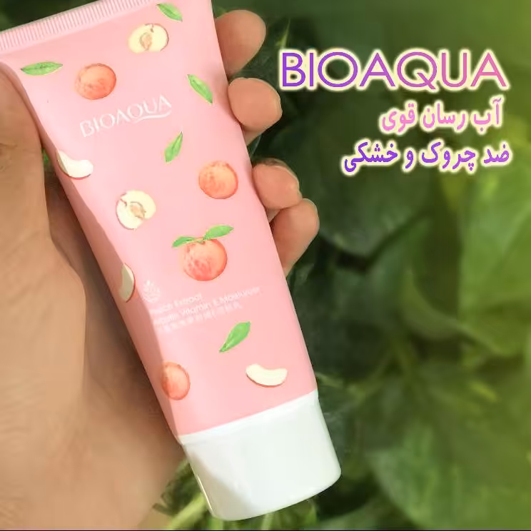 کرم مرطوب کننده دست و صورت هلو بیوآکوا دارای ویتامینE حجم 100گرم