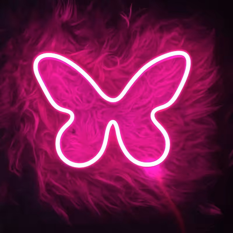 تابلو نئونی طرح پروانه 