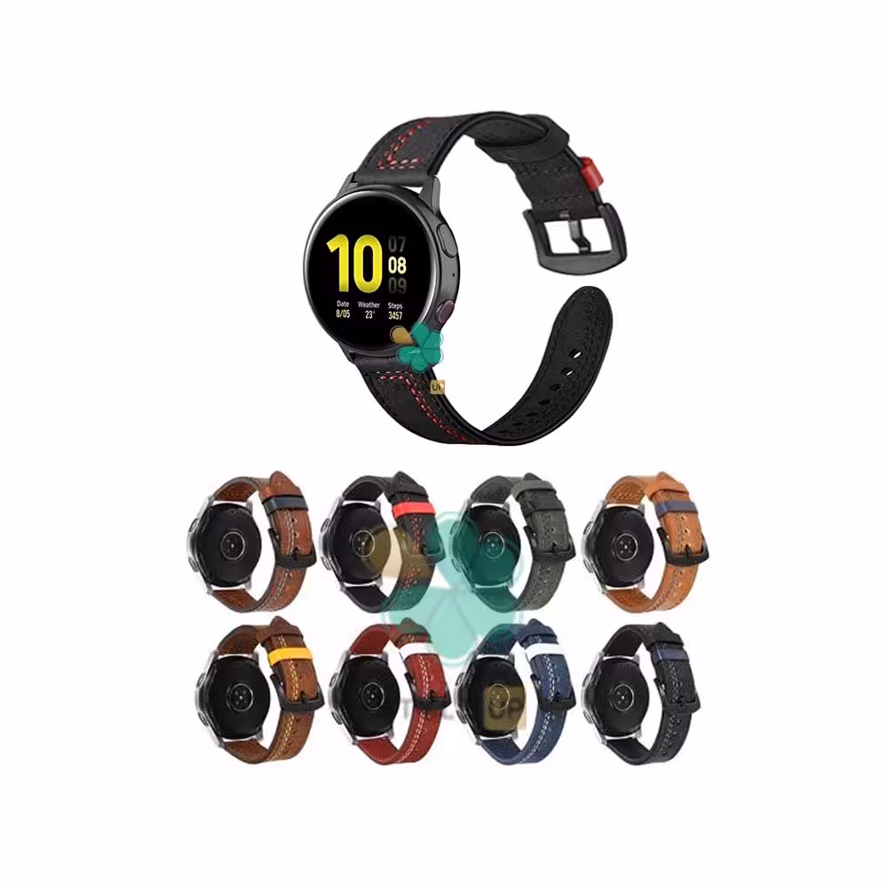 بند چرمی ساعت سامسونگ Samsung Galaxy Watch Active 2 مدل Nubuck Leather