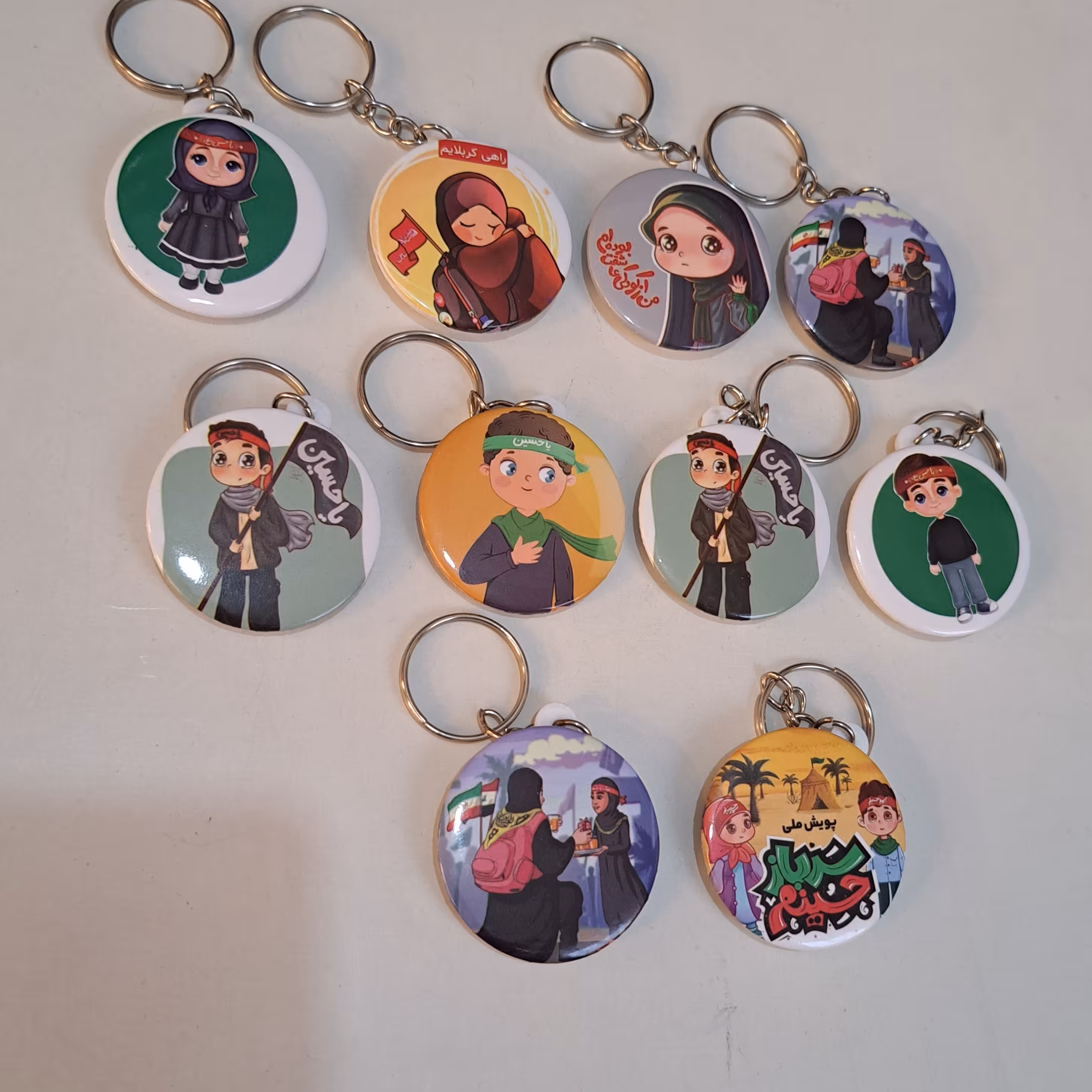 جاکلیدی طرح محرم کودکانه بسته 5 عددی طرح محرم هدیه اربعین هدیه مناسب برای مراسمات مذهبی هدیه به کودکان