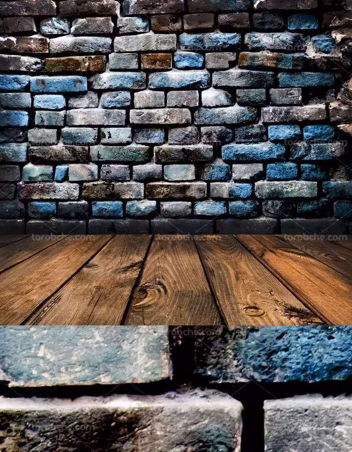 تکسچر دیوار آجری و زمینه ی چوبی شماره 03 - گرافیک با طعم تربچه