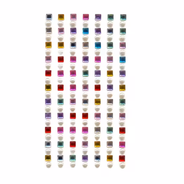 استیکر تزئینی موبایل و تبلت مدل مروارید و مکعب بسته 154 عددی