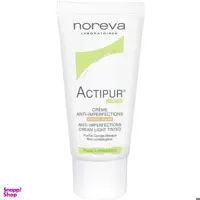 کرم ضد جوش رنگی نوروا (Noreva) سری Actipur مدل Light Tinted حجم 30 میلی‌ لیتر