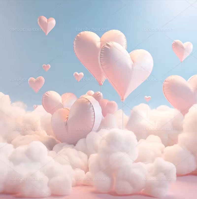 بک دراپ عکاسی با قلب صورتی | گرافیک با طعم تربچه