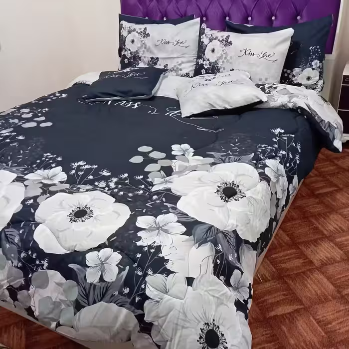 سرویس روتختی دونفره 8تکه برند پارلاک کدA65 میکروفایبر گیاهی الیاف ویسکوز 450گرمی 