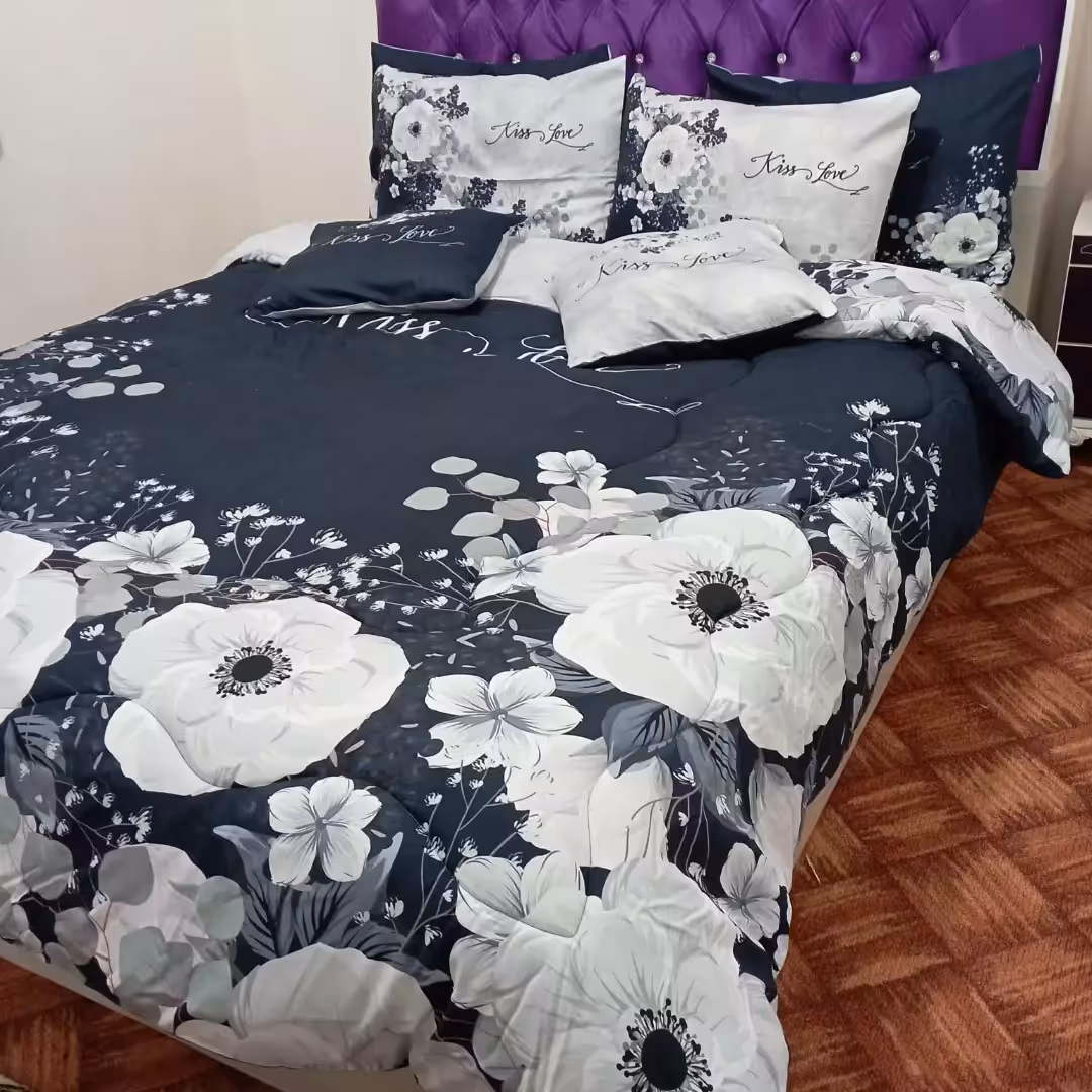 سرویس روتختی دونفره 8تکه برند پارلاک کدA65 میکروفایبر گیاهی الیاف ویسکوز 450گرمی 