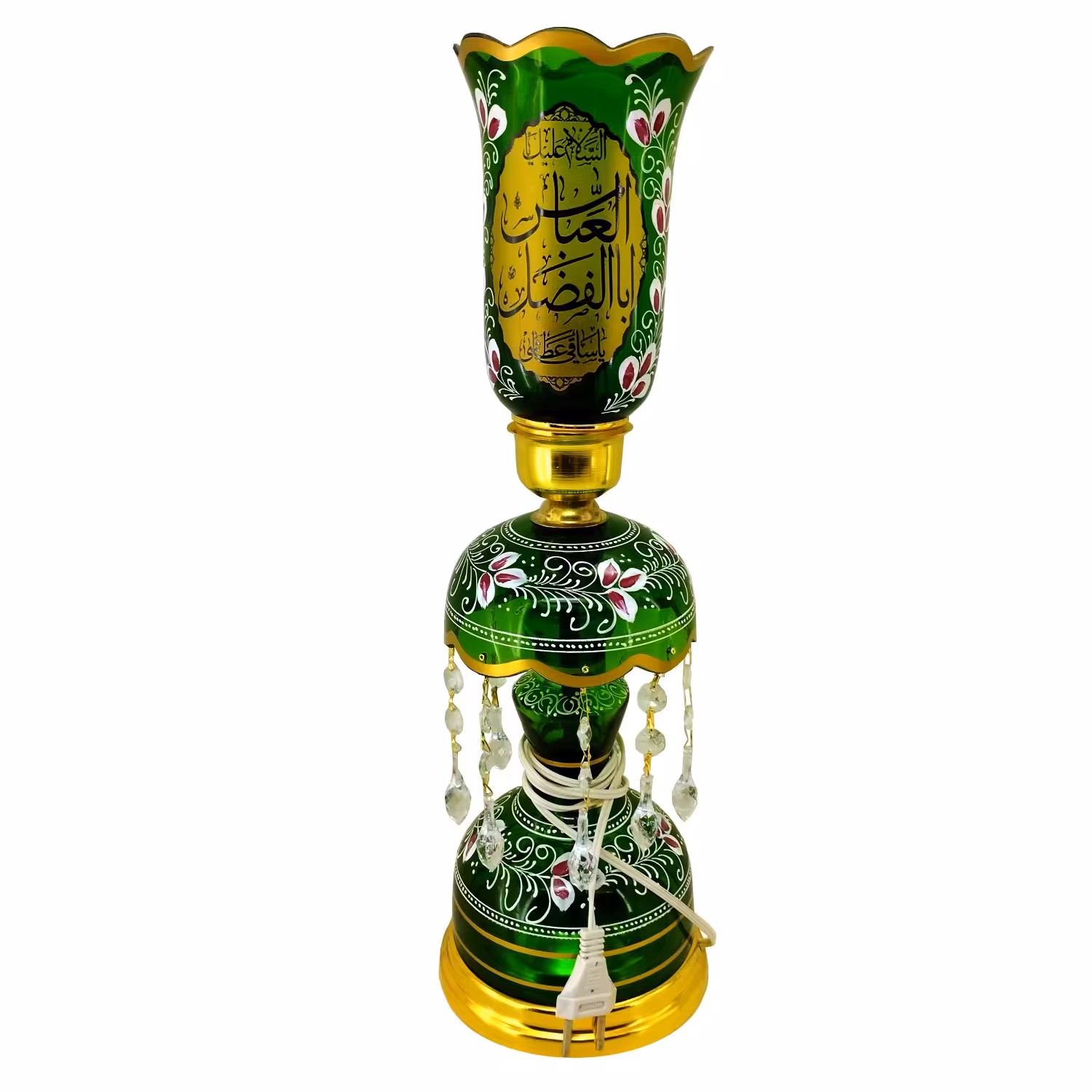 10279303-لاله شمعدانی کوچک ارتفاع 46 قطر دهانه 11-سبز یا عباس ع-کنار منبری هیئت