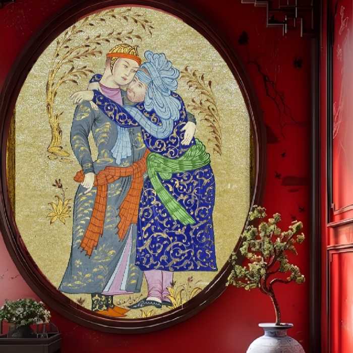 نگارگری هنر ظریف  سبک دوره صفویه رضا عباسی نگارگر معروف دوره صفوی