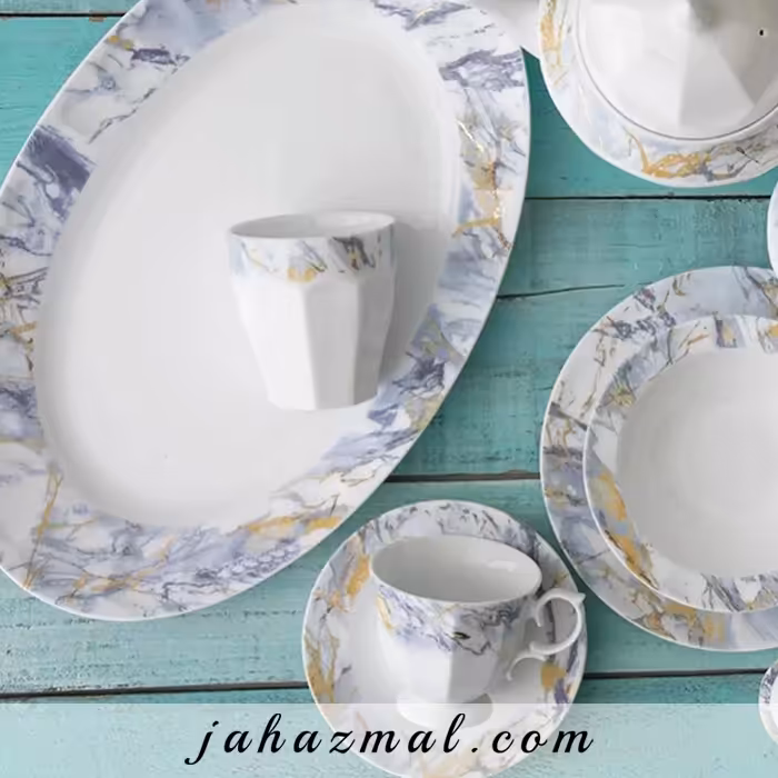 سرویس چینی زرین طرح گلد استون 29 پارچه