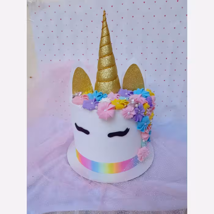 ماکت کیک تولد یونیکورن تکشاخ