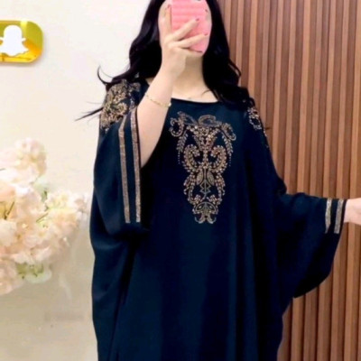مانتو مجلسی کرپ الیزه درجه یک مدل عبایی هلن