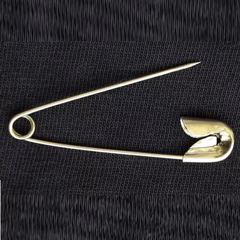 سنجاق قفلی نقره ای شماره 2 کد PIN-12-2 جنس فلز سایز 38 میلیمتر بسته 144 عددی

