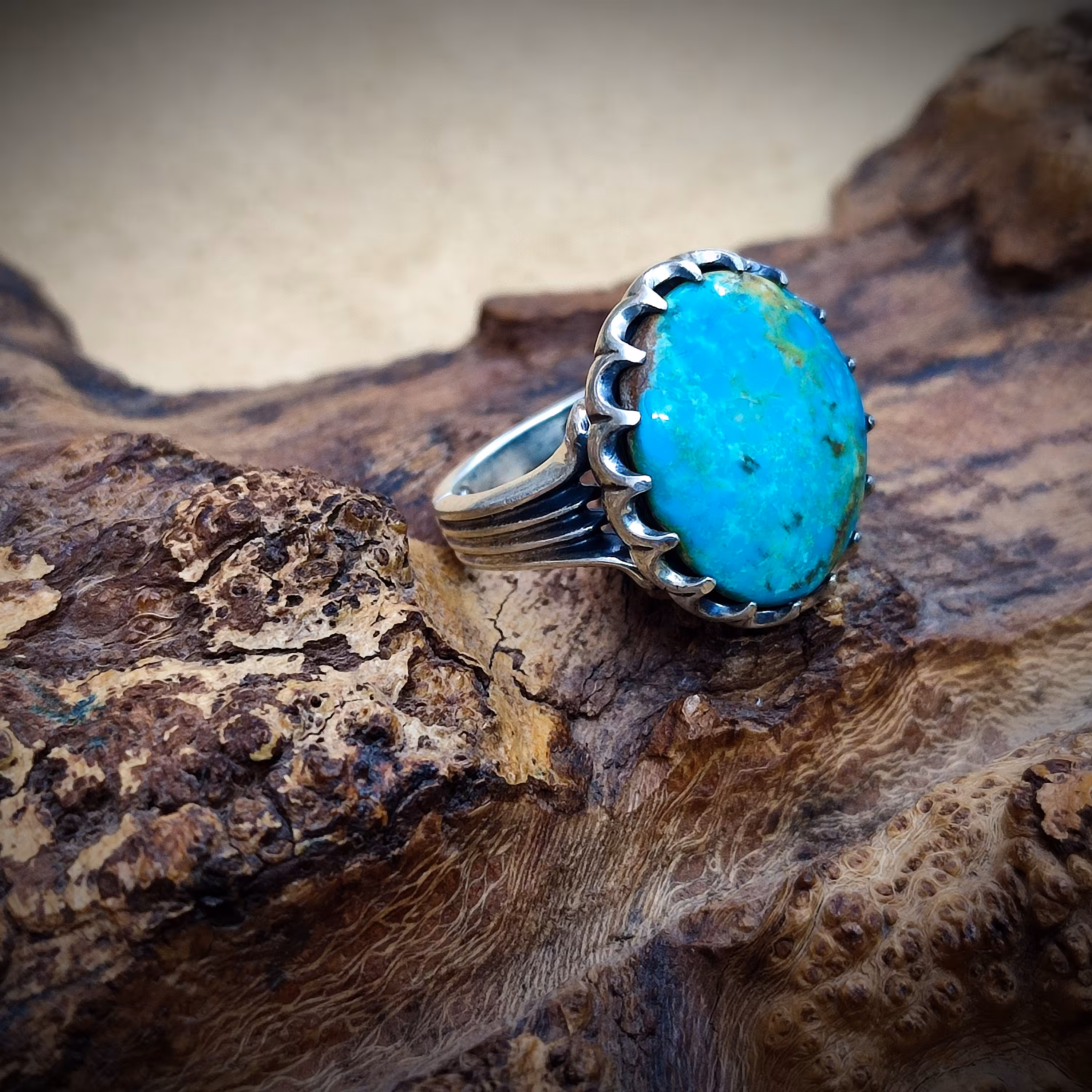 انگشتر نقره مردانه با نگین فیروزه نیشابور اصیل و طبیعی کد 1140