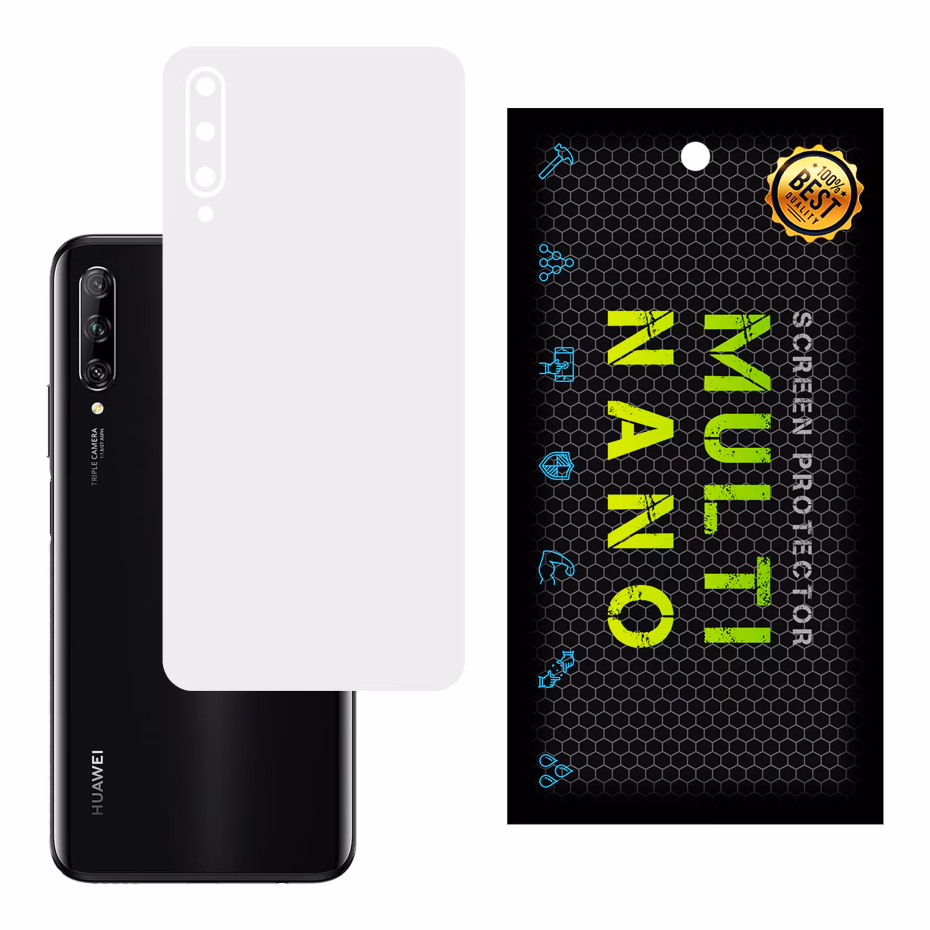 برچسب پوششی MultiNano مدل X-F1M- White برای پشت موبایل هواوی P Smart Pro 2019 