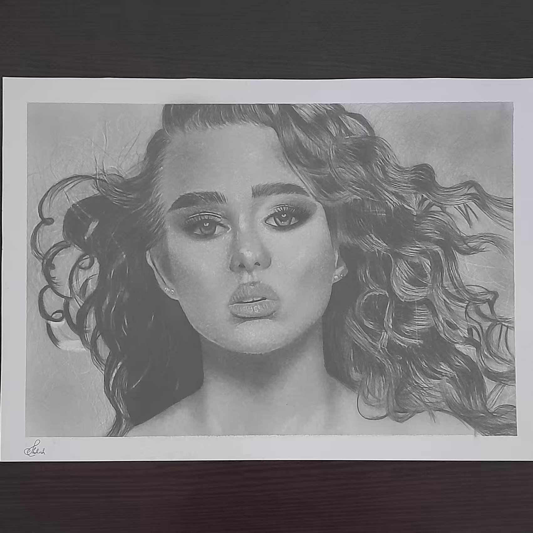 چهره سیاه قلم سایز A4