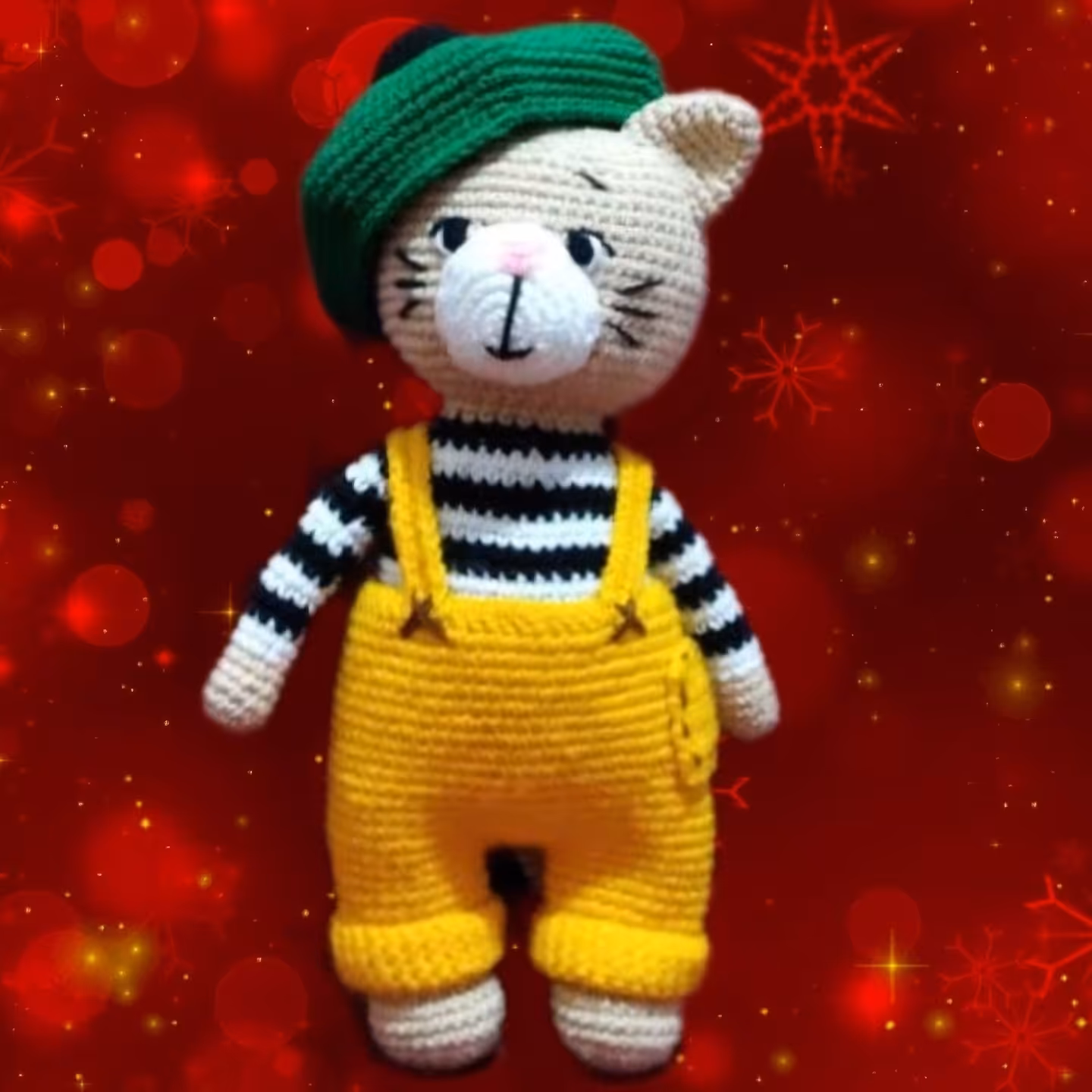 عروسک بافتنی گربه