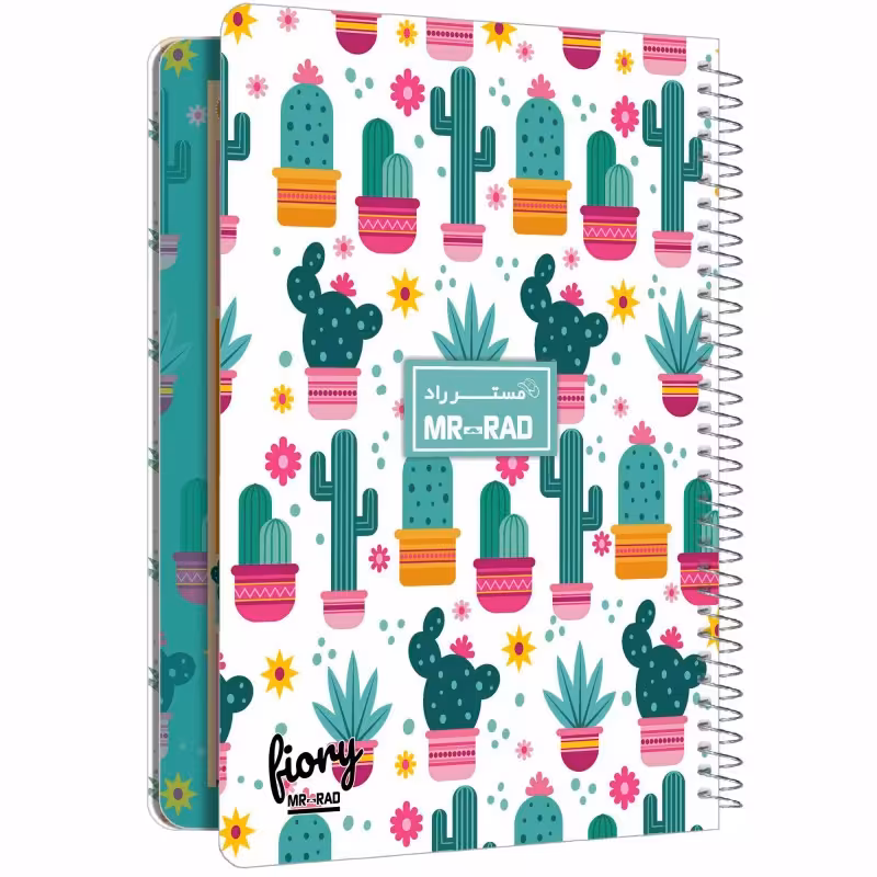پلنر  روزانه 75برگ  طرح گلدان کاکتوس