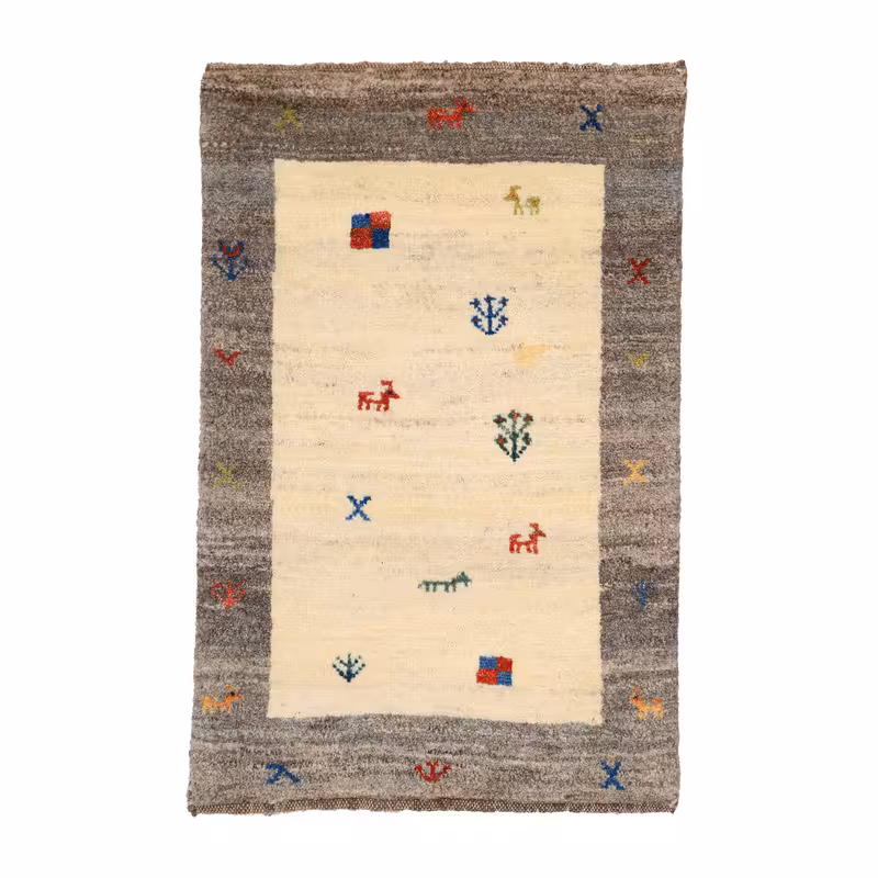 گبه دستباف نیم متری طرح درخشان کد 4020103