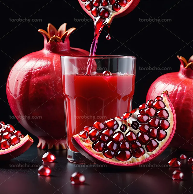 عکس آب میوه انار | گرافیک با طعم تربچه