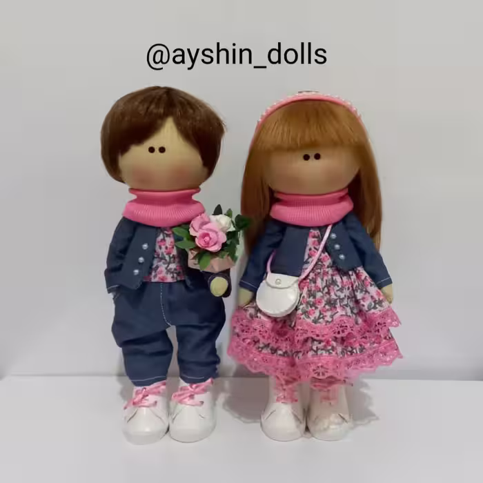 عروسک روسی ست صورتی دختر پسر