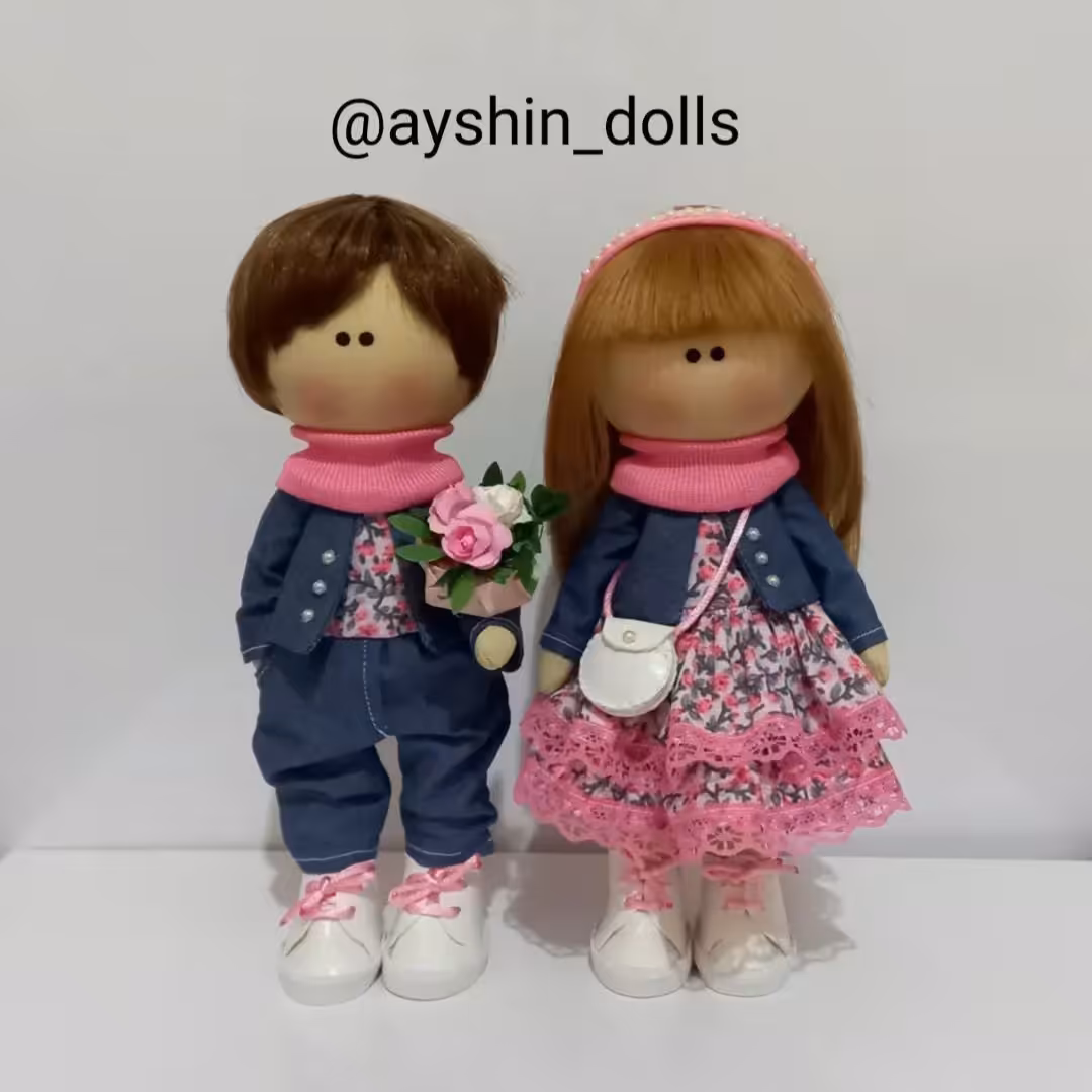 عروسک روسی ست صورتی دختر پسر