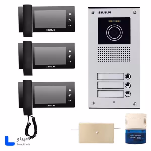 بسته کامل آیفون تصویری سوزوکی 3 واحدی مدل SZ-730i