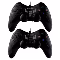 دسته بازی دوبل شوکدار حرفه ای Excel مدل 203 مشکی