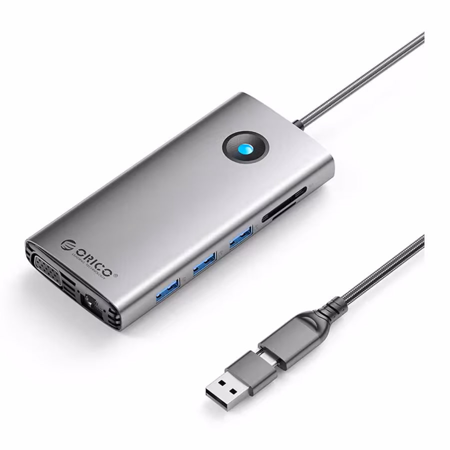 قیمت و خرید هاب و داک استیشن USB-C دوازده پورت اوریکو مدل DPL12 | یاس ارتباط