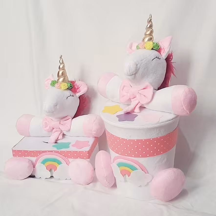 جادستمال و سطل اتاق خواب طرح اسب تک شاخ