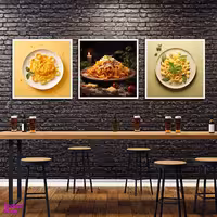 تابلو بکلیت طرح رستورانی پاستا مدل W-1185 مجموعه 3 عددی