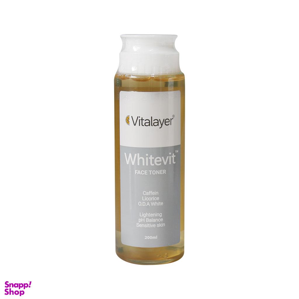 تونر پاک کننده صورت ویتالیر (Vitalayer) مدل Whitevit حجم 200 میلیلیتر