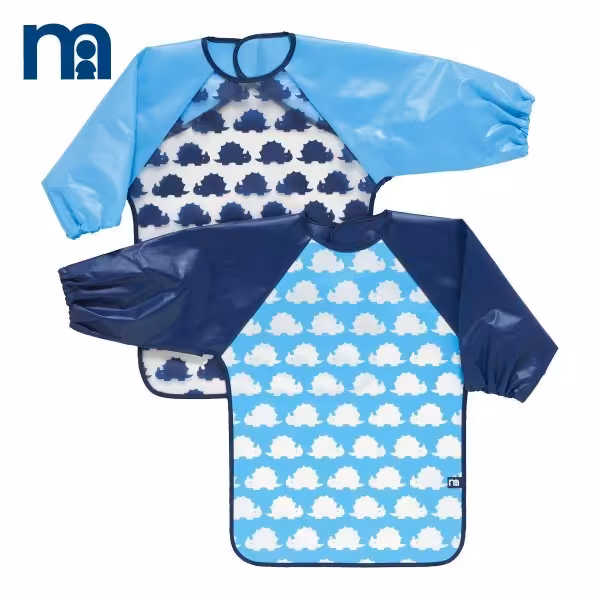پیشبند آستیندار 2 عددی mothercare رنگ آبی