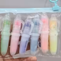 هایلایتر فانتزی طرح شیشه شیر در شش رنگ متفاوت کیفیت عالی