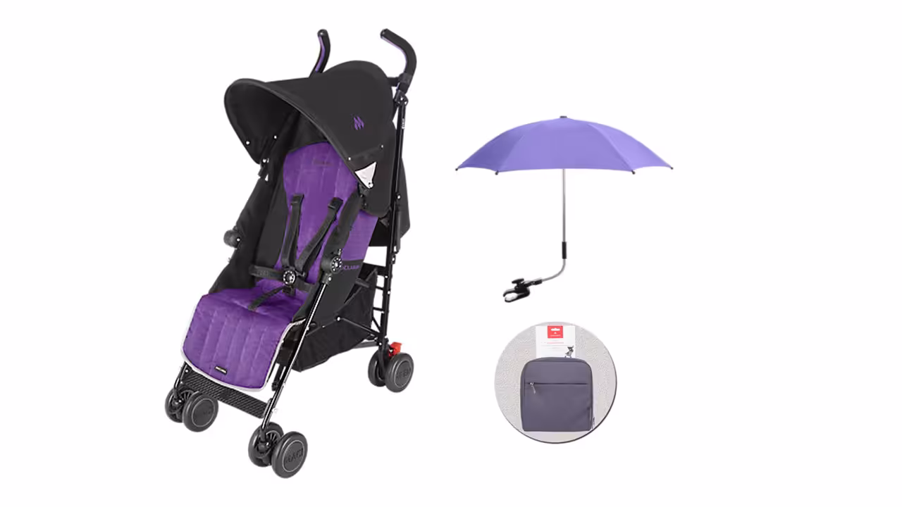 کالسکه  مک لارن Maclaren مدل کویست Quest  (به همراه چتر وساک لوازم )