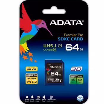 کارت حافظه اس دی Premier Pro SDXC UHS-I U3 Class 10 با ظرفیت 64 گیگابایت