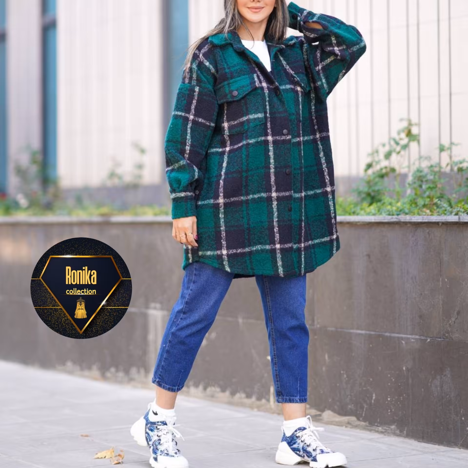  شکت پشمی چهارخونه مناسب سایز 38 تا 48 