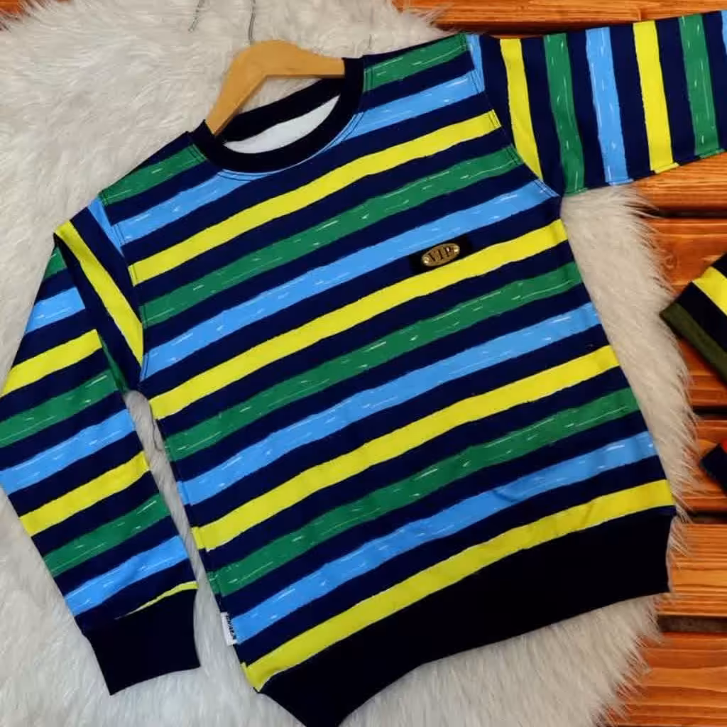 بلوز  تک پسرانه راه راه  مناسب سایز  40تا 50