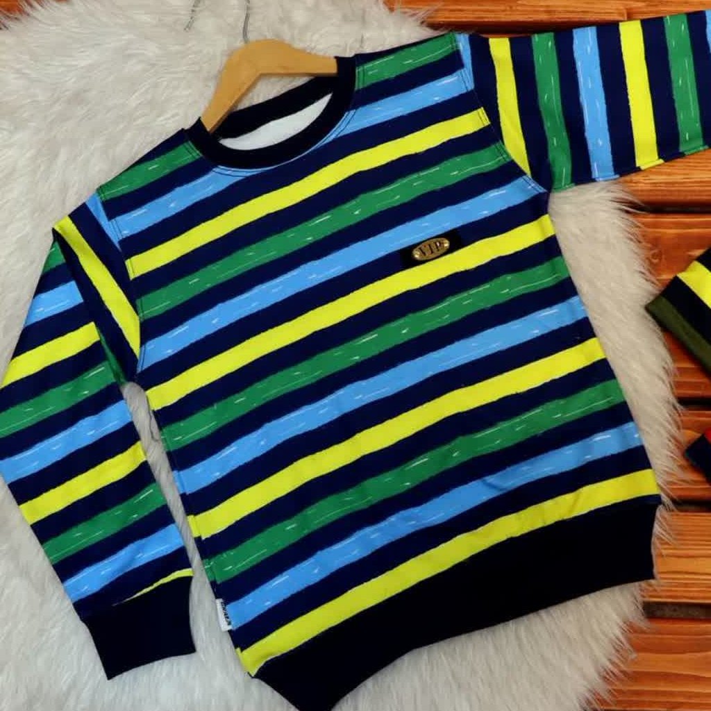 بلوز  تک پسرانه راه راه  مناسب سایز  40تا 50