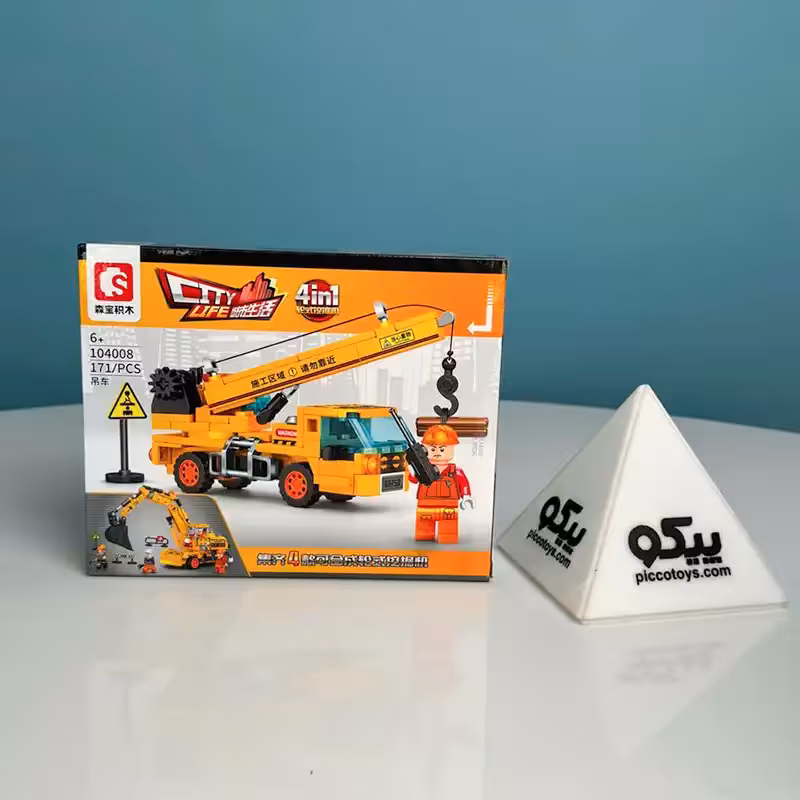 اسباب بازی لگو ماشین راه سازی جرثقیل 171 تکه کد 104008
