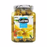 کنسرو زیتون سبز درشت بدون هسته لوراس - 2250 گرم