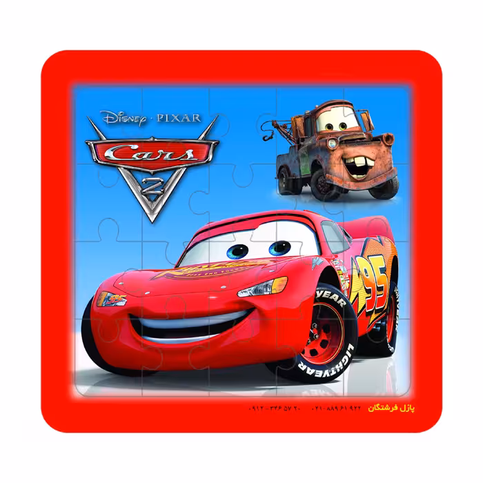 پازل 20 تکه خشتی همراه منچ طرح ماشین ها انتشارات فرشتگان