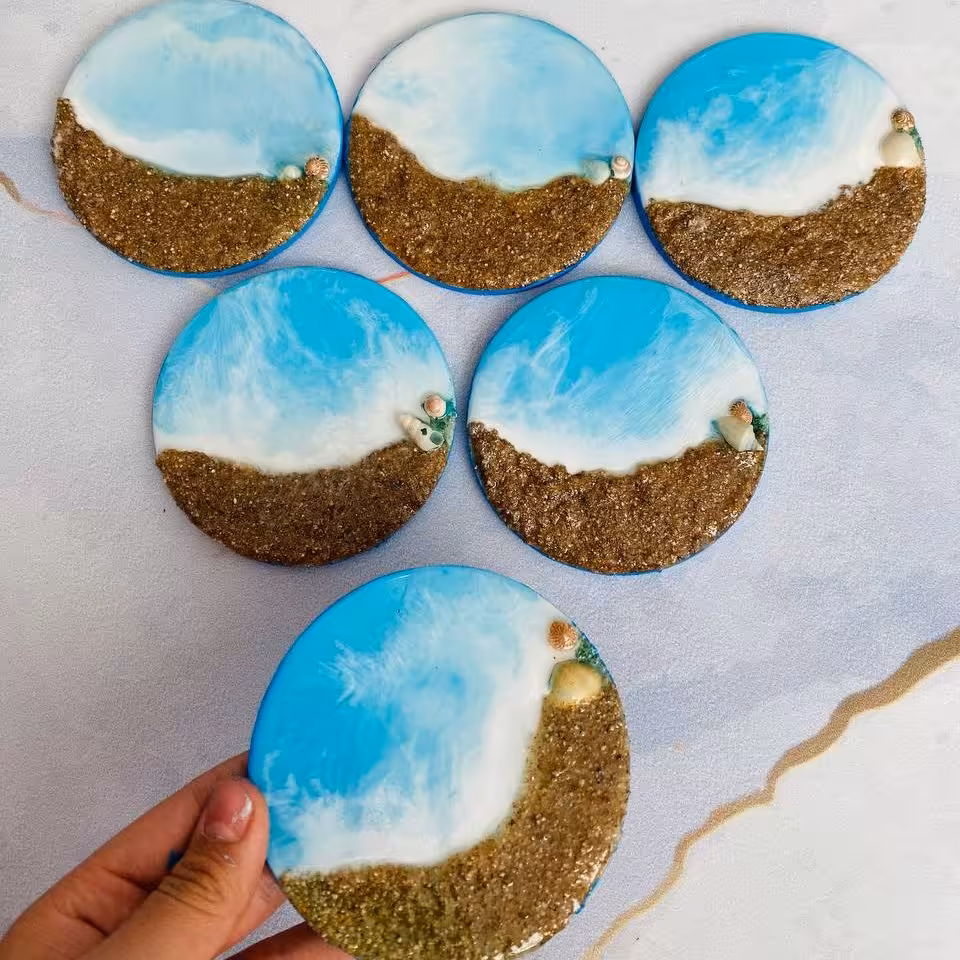 زیر لیوانی رزینی