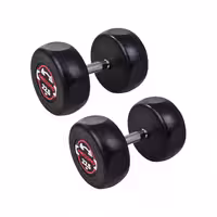 دمبل گرد استوپ دار 22.5 کیلوگرمی Record بسته دو عددی